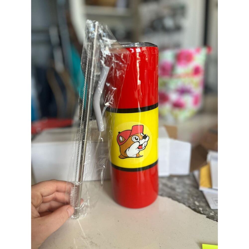 Buc-ees  Bucees Metal Cup with Lid 24 oz